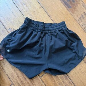 lululemon athletica Black Women's Athletic Shorts with Elastic Waist